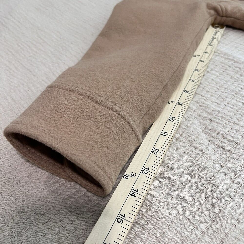 NAKED CASHMERE Wool Jacket Women Small Tan Cropped Full Zip Pocket Neutral $495 - Picture 11 of 16